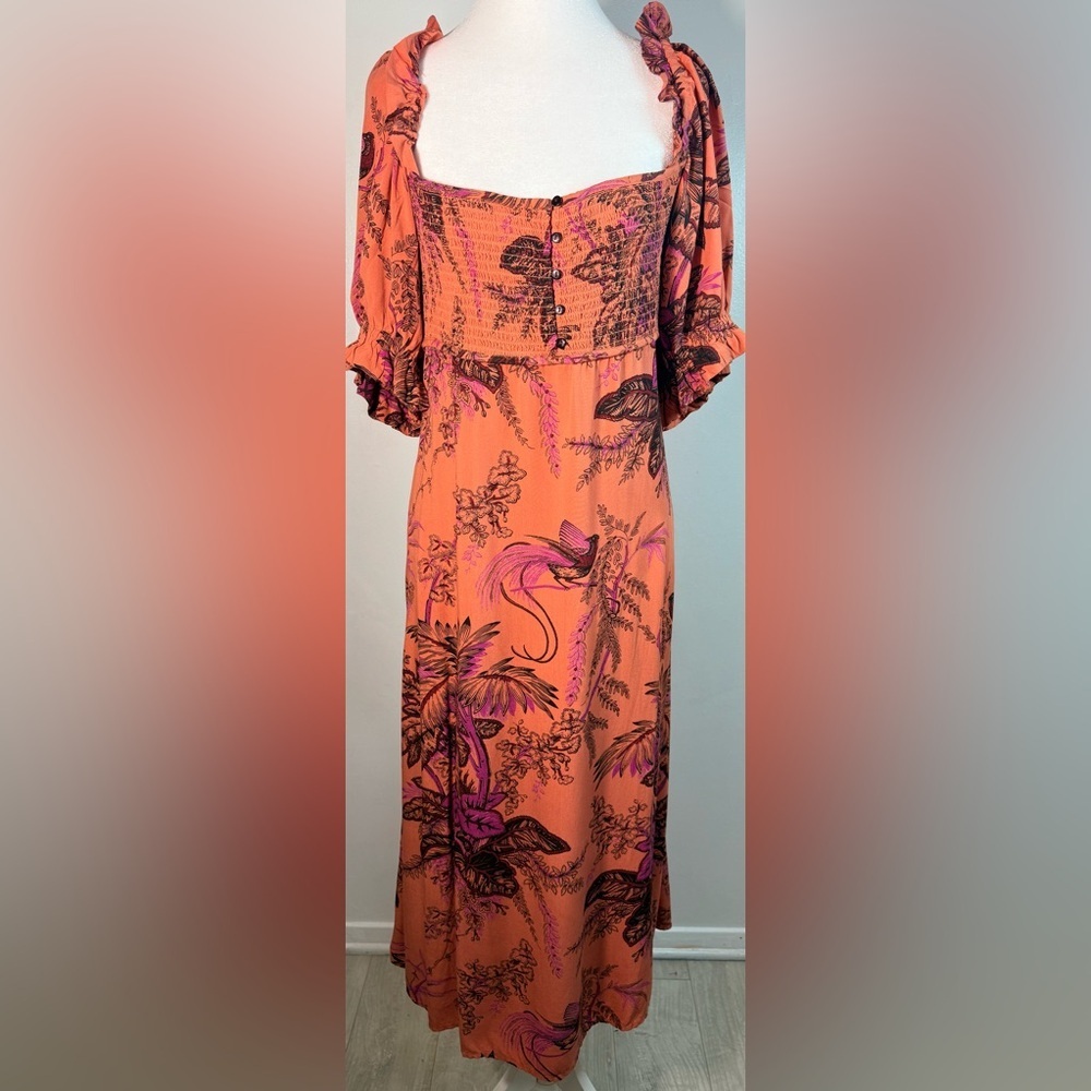 Anthropologie Pink Floral Backless Dress - Picture 7 of 13